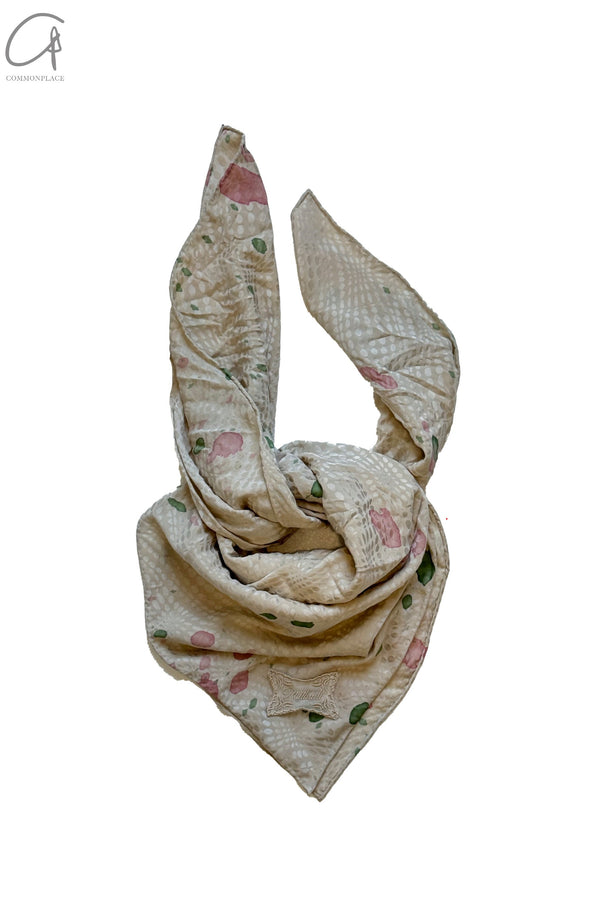 RUIbuilt 25 Spring/Summer Silk Square Scarf RUI-RSS25AC01-YMSZR Tie-dye Oatmeal Oatmeal tie-dye